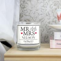 Personalised Mr & Mrs Scented Jar Candle Extra Image 1 Preview